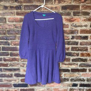 United Colors of Benetton Purple Wool Blend Dress